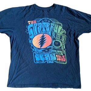 Retro Grateful Dead t-shirt tee shirt large blue